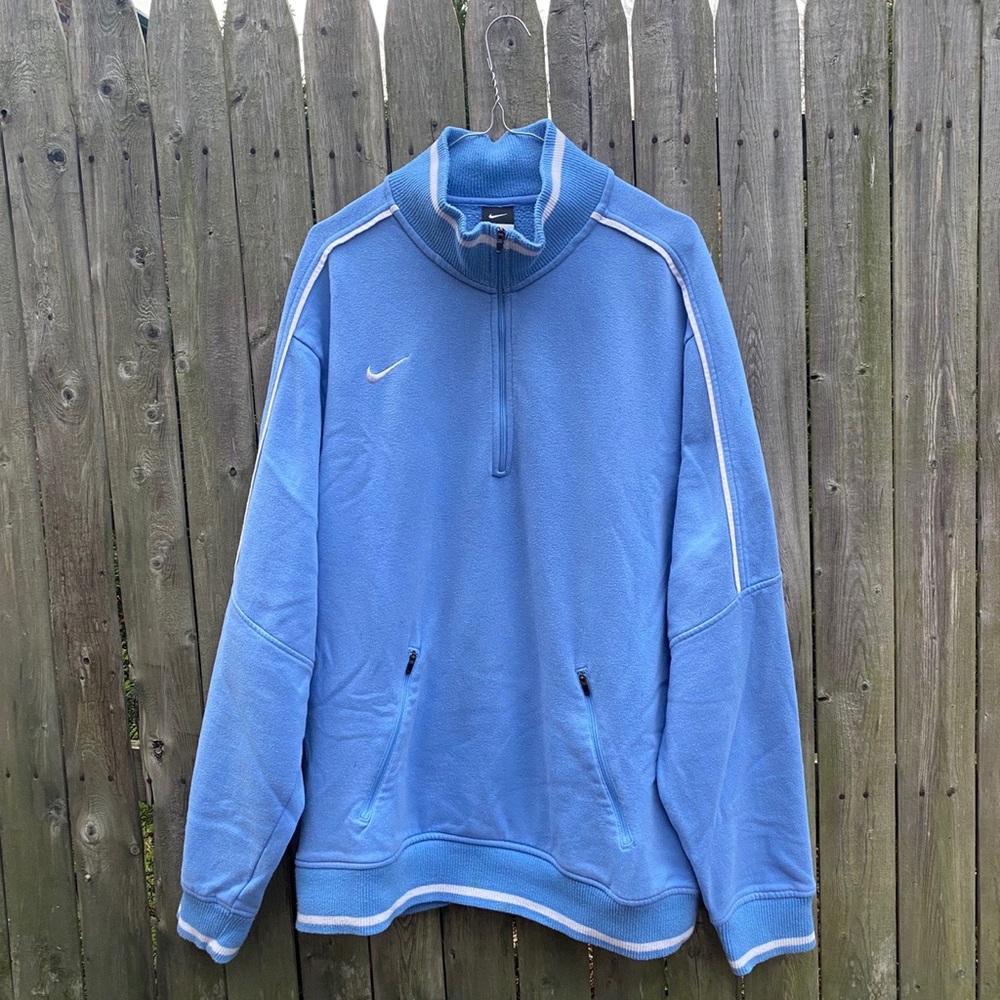 Vintage baby blue Nike half-zip sweatshirt